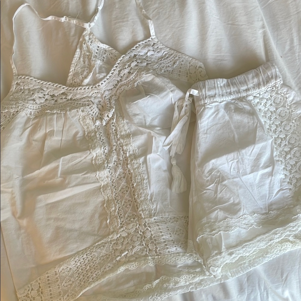 White Lace Sleepwear Set